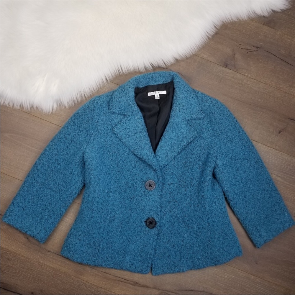 Cabi Blue Boucle Jacket - image 2
